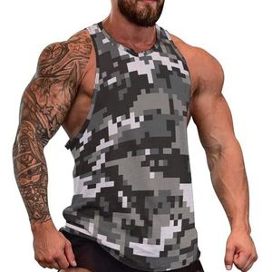 Militaire Camouflage Heren Tank Top Grafische Mouwloze Bodybuilding Tees Casual Strand T-Shirt Grappige Gym Spier