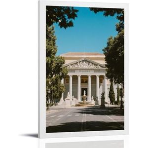 RGXZVLSD Vintage Country TravelMadrid Prado Museum Klassieke Hue Woonkamer Slaapkamer Decor Moderne Esthetische Wall Art Posters Cadeau Voor Vriend Frame-stijl 60 x 90 cm