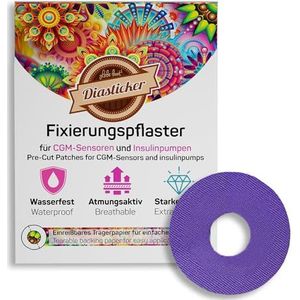 Diasticker® Pleisters voor Freestyle Libre 3-sensor (10 stuks, paars), waterdicht, huidvriendelijk, ademend, sterke grip, zelfklevende fixeerpleisters, sensorfixatie