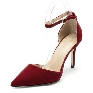 Elegent Fashion Footwear spitse pumps hoge hakken bruiloft banket dames rode sandalen, roze, 40 EU