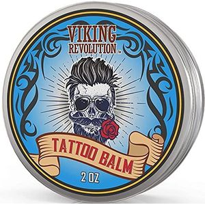 Viking Revolution Tattoo Aftercare Balm (58g) for Before, During & After Tattoo – Natural Tattoo Cream – Moisturizing Lotion to Promote Skin Healing – Tattoo balm
