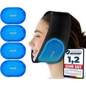 ICEHOF Koelpads verstandskiezen (4x) Large - met zachte stof voor meer koeling na tand operatie - koelpack verstandskies koelkompres koelpads gezicht