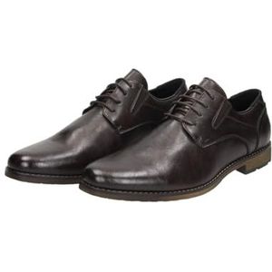 Fitters heren business schoen Max in kleur D.Brown PU, oversized herenschoenen - grote herenschoenen, Max 49 EU D.Brown PU