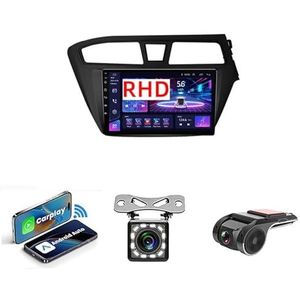 Dubbel Din Auto Stereo Compatibel Met Apple Carplay Android Auto Voor Hyundai I20 2014-2018 Plug En Play AM/FM Autoradio Back-up Camera, Stuurbediening, Spiegel Link(NF-5 4G WIFI 4G+64G B)
