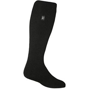 HEAT HOLDERS - Mens & Womens knie hoge thermische sokken | Extra dikke warme sokken met pluizige geïsoleerde binnenkant voor de winter | Ideale sokken voor outdoor laarzen, Zwart, 40-44 EU