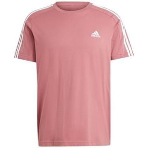 adidas Sportswear Essentials Single Jersey 3-Stripes T-shirt - Heren - Roze