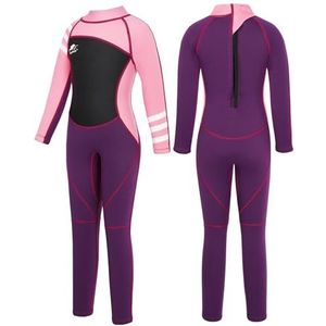 Gogokids Neopreenpak voor kinderen, lang, 2,5 mm neopreen, UV-badpak, ritssluiting op de rug, thermo-neopreenpak voor meisjes en jongens, om te zwemmen, surfen, duiken