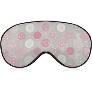 Comfortabel oogmasker voor slaap grijs wit modern polkadot-patroon bedrukt lichtblokkerende oogdekking met verstelbare riem ooglapjes blinddoek voor kantoor, dutje reizen
