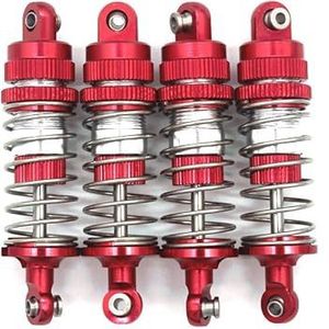 For Mjx 14301 13402 14303 1/14 RC afstandsbediening auto metalen upgrade fittings for en achter oliedruk schokdempers(Red)