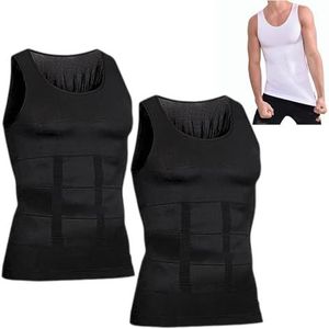 Shaperluv for Men, Shaperluv Tank 2.0 Mens, Shaper Luv Tank for Men, Male Compression Shirt (2XL,2pcs-D)