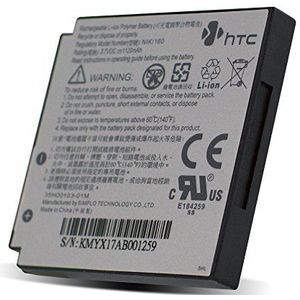 HTC Touch Dual Accu BA S260 lithium-ion Li-ion-accu, 1120 mAh, 3,7 V, oplaadbare batterij, 1120 mAh, lithium-ion batterij, 3,7 V, zwart