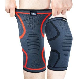 Actesso Orthopedische elastische kniebrace - Ondersteuning en verlichting bij gewrichtspijn en verstuikingen. Beide handen en geschikt voor mannen en vrouwen (Roze, XL)