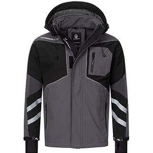 Rock Creek H-287 Softshelljas voor heren, donkergrijs, 5XL