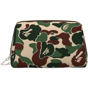 Van de de Make-upzak van het camouflage Groene Leer Kosmetische Zak Reisorganisator Toi