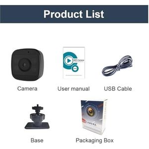 Draagbare DV-camera WK15 Minicamera Draadloze WiFi-babyfoon Binnenveiligheid Beveiligingsbewaking HD Nachtzichtcamera IP-camerarecorder(Add 32GB Card)