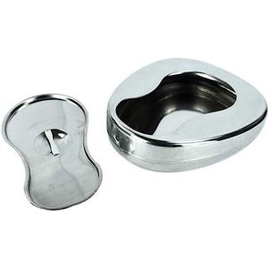 oudere mannen en vrouwen, Bedpan van roestvrij staal met deksel, maat 35x28 cm, for patiënten en ouderen