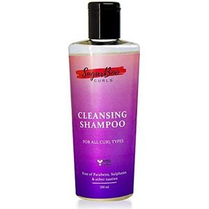 SugarBoo Curls Cleansing Shampoo for Dry, Frizzy, Wavy, Curly Hair | Vegan & CG Friendly | No Parabens, Sulphates & Other Nastie for All Hair Types (200ml)