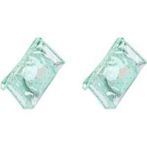 Pack van 3 Cosmetica Tas Draagbare Reizen PVC Organisatie Badkamer Make-up Pouch Huishoudelijke Case Organizer Container Blauw, 2 Set (Groen), as description, als beschrijving