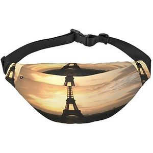 Heuptasje voor mannen en vrouwen, Paris Tower bedrukt crossbody heuptas, grote crossbody borsttas voor sport, hardlopen, reizen, Parijs Eiffeltoren2, Eén maat