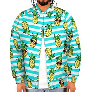 Tropic Cartoon Trendy Ananas Grappige Mannen Baseball Jacket Gedrukt Jas Zachte Sweatshirt Voor Lente Herfst