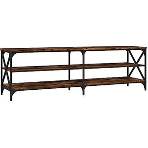 VidaXL Tv-meubel 160x40x50 cm - Bewerkt Hout - Gerookt Eikenkleurig