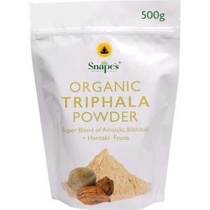 Triphala Bio poeder - 500 g - van Amalaki, Haritaki, Bibhitaki - Ayurveda Biotriphala - 100% veganistisch