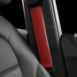 POKSRI 1P echt koeienhuid lederen veiligheidsgordelhoes pad, auto veiligheidsgordelhoezen riem schouderkussen voor bestuurder accessoires, rugzak, schoudertas