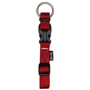 ZEUS Verstelbare Nylon Halsband - Rood, Medium