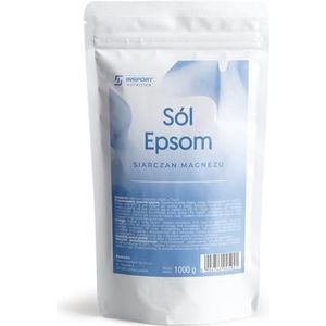 Badzout - Magnesiumsulfaat - 1000g Poeder - Natuurlijk zout - Geconcentreerde magnesiumbron - Lekvrije verpakking met ritssluiting - Doypack - INSPORT Nutrition