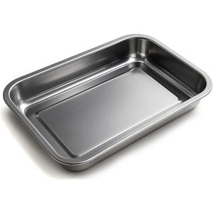 Braadpan met rek, roestvrijstalen braadpan met rek, gemakkelijk schoon