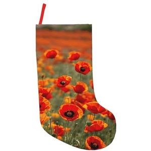 Papaver Bloemen Print Kerst Kousen,Vakantie Party Decoraties