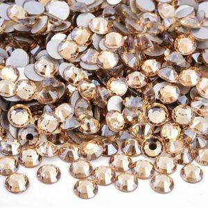 Glitter Crystal Non Hotfix Rhinestones-strips Strass Nails Diamond Crystals 네일파츠 voor vestidos Nail Charms Nail Art Dress B3577-Gold Champagne-SS6-1440st