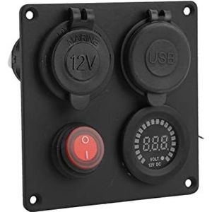 Sigarettenaansteker stekkerdoos 12v/24v ip65 waterdicht qc3.0 multifunctioneel schakelpaneel met voltmeter voor busschepen