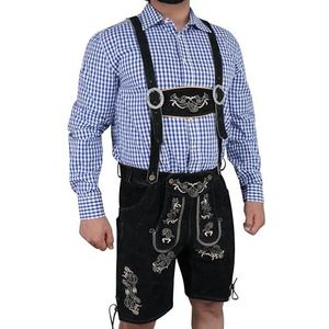 TR Martha Premium lederhose voor heren - elegante klederdrachtbroek maat 46-60 - designer lederhose in 4 kleurvarianten, zwart, 52