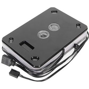 PC CPU-waterkoelblok, Sterke Doorlaatbaarheid, 19,7 Inch Kabellengte, 5V-verlichtingsinterface, 2 G1/4-connector, CPU-waterblok, Eenvoudig
