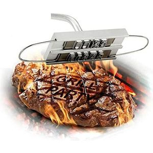 YUEWO BBQ Branding Iron met Verwisselbare Letters Grillen BBQ Gereedschap Perfect voor Branding Steaks, Burgers, Kip, Vlees