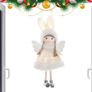Engel pop kerstornamenten - Kerstboom beeldje pluche engel pop hanger | Decoratief kerstengelen decor boomornament voor kerst- en verjaardagscadeaus Tytlyworth