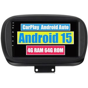 RoverOne Auto Stereo CarPlay Hoofd Unit voor Fiat 500X 2014 2015 2016 2017 2018 2019 2020 Android Auto Touchscreen Sat Navi Bluetooth WiFi Radio Speler