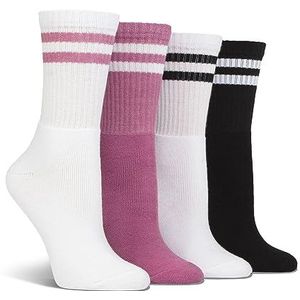 Spairs Dames vrije tijd crew lengte en laarzen sokken in effen en gestreepte ontwerpen maat 4-8. 4 paar multipack wordt geleverd in minimale verpakking om uw brievenbus te passen, Crew Multi, 37-42 EU