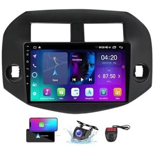 Voor Toyota RAV4 3 XA30 2005-2013 Android 13 Carplay Autoradio, 9 inch Scherm Radio Wireless Android Auto Bluetooth 5.0 Handsfree 4G WiFi FM/RDS/DAB+ Radio DSP Camera + DVR(NF-2)