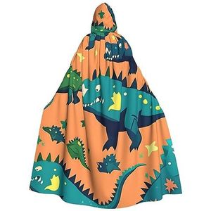 SSIMOO Dinosaurus Volwassen Party Decoratieve Cape,Volwassen Halloween Hooded Mantel,Cosplay Kostuum Cape