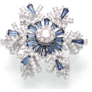 Draaiende Sneeuwvlok - Broche - 14-karaats Vergulde Kristallen - Voor Damesjurken En Herenpakken