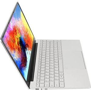 Draagbare Laptopcomputer, 100-240V Lange Batterijduur 15,6 Inch IPS-scherm Laptop 2K-resolutie voor Thuis (12+256G EU-stekker)