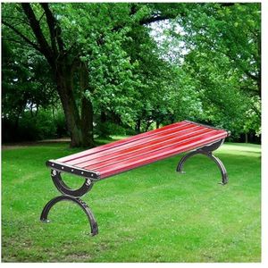 Outdoor tuinparkbank, houten tuinparkbank, terrasveranda stoelmeubilair, robuuste terrasstoel met rugleuning en armleuningen, afmeting: 150x40x75cm(Color:Maroon red,Size:A-120cm/47.2in)