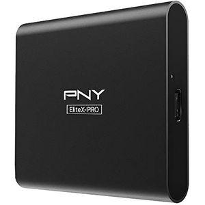 PNY PSD0CS2260-2TB-RB CS2260 EliteX-PRO USB 3.2 Gen 2x2 External Portable SSD 2TB, Up to 1,600 MB/s Reading Speed, 1,500 MB/s Writing Speed,zwart