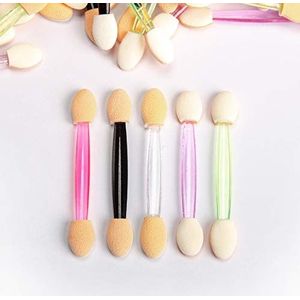 CHSYOO 300 pieces Disposable Double Ended Sponge Eyeshadow Applicator Dual Sided Eye Shadow Brushes Makeup Tools