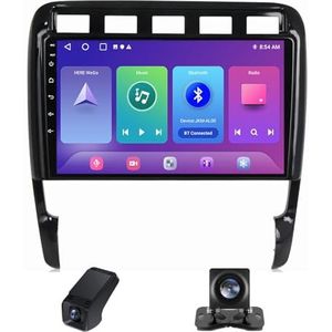 Autoradio geldt voor Porsche Cayenne I 1 9PA 2002-2010 9 inch Touchscreen met Wireless Carplay Android Auto,GPS-navigatie 2 DIN Radio Android Bluetooth FM-radio/Achteruitrijcamera(X1)