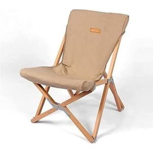 Campingstoel Outdoor Camping Houten Stoel Draagbare Klapstoelen Hout Reizen Wandelen BBQ Picknick Stoel Tuin Opvouwbare Stoel Klapstoel Vouwstoel (Color : Wooden Chair Khaki)