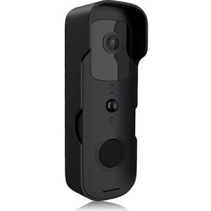 Videodeurbel, TuyaSmart Draadloze Video Deurbel Waterdicht Nachtzicht Home Security 1080P FHD Camera Digitale Visuele Intercom,Reageert Snel(Nero)