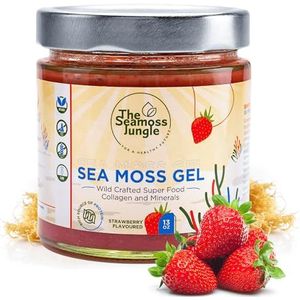 Sea Moss Gel - Aardbei - 500 ml - St. Lucia - Laboratoriumgetest - Geïnspireerd door Dr. Sebi - Rijk aan Vitaminen & Mineralen - Superfood voor Gezondheid & Welzijn